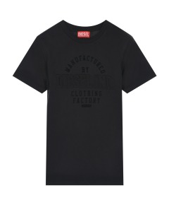 Черная футболка с лого в тон Diesel