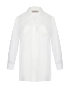 Рубашка белого цвета с накладными карманами Panicale