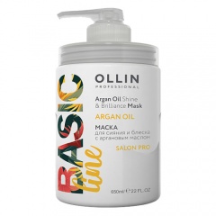 Ollin Professional Маска для сияния и блеска с аргановым маслом, 650 мл (Ollin Professional, Basic Line)