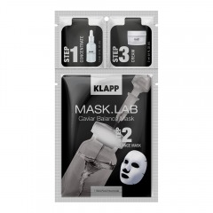 Klapp 3-х компонентный набор с экстрактом черной икры: концентрат, маска, крем Caviar Balance Mask, 1 шт (Klapp, Mask.Lab)